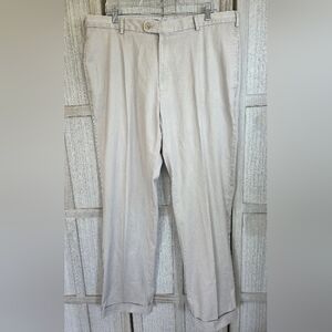 Peter Millar Mens 100% Pima Cotton Cuffed Chino Pants Light Tan Size 38